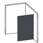 Glass shower enclosure partition